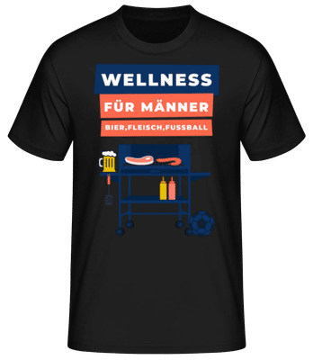 Wellness Für Männer - Männer Basic T-Shirt - Schwarz - Vorne
