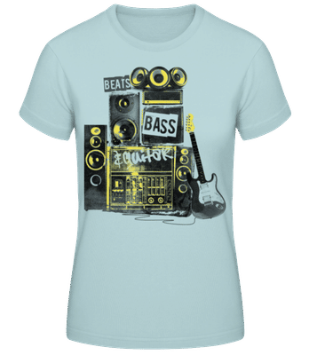 Beat Bass And Guitar - T-shirt femme B&C - Menthe verte - Devant