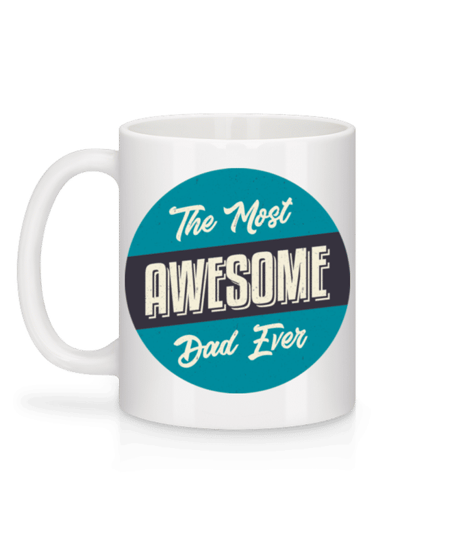Vorschau: The Most Awesome Dad - Tasse - Weiß - Hinten