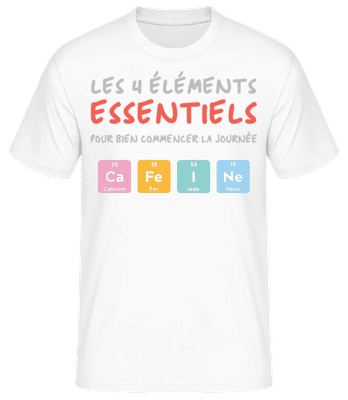 Les 4 Éléments Essentiels - T-shirt standard Homme - Blanc - Devant