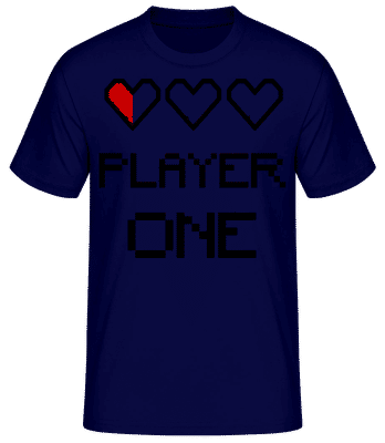 Player One - Men's Basic T-Shirt - Navy - Front