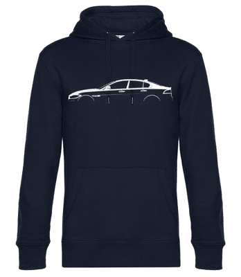 'Jaguar XE' Silhouette - Men’s Standard Hoodie - Navy - Front