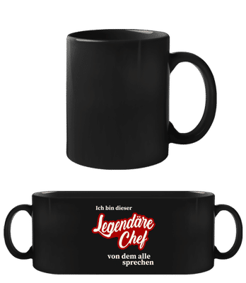 Ich Bin Dieser Legendäre Chef - Schwarze Tasse - Schwarz - Vorne