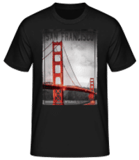 San Francisco Golden City - Männer Basic T-Shirt - Schwarz - Vorne