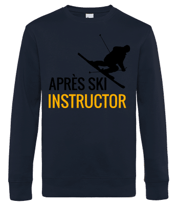 Après Ski Instructor - Sweat-shirt standard pour homme - Bleu marine - Devant