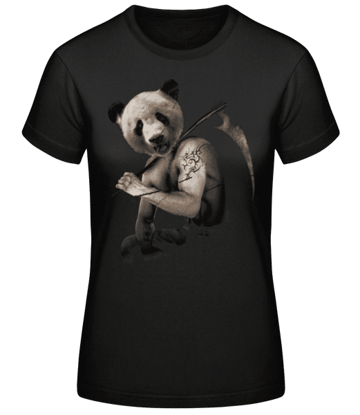 Vista previa: Scythe Panda - Camiseta para mujer B&C - Negro - delante