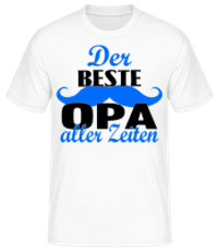 Bester Opa Aller Zeiten - Männer Basic T-Shirt - Weiß - Vorne