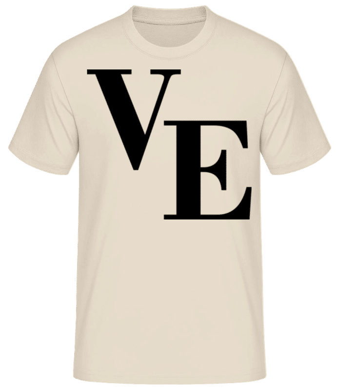 Aperçu: Ve - T-shirt standard Homme - Crème - Devant