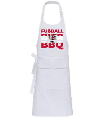 Football Beer BBQ Autriche - Tablier standard - Blanc - Devant