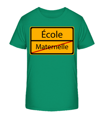 École - Maternelle - T-shirt bio Enfant Stanley Stella 2.0 - Vert - Devant