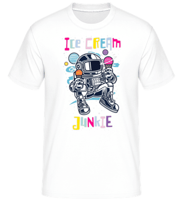 L'astronaute crème glacée -  T-Shirt Shirtinator homme - Blanc - Devant
