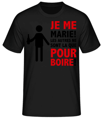 Je Me Marie! - T-shirt standard Homme - Noir - Devant