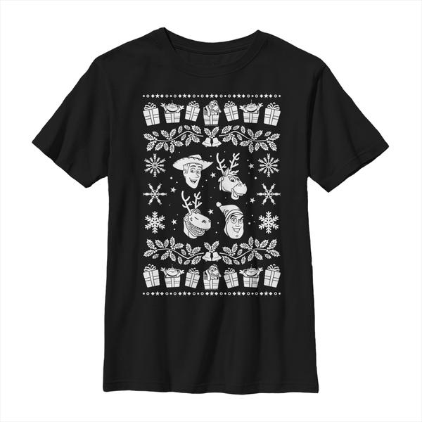 Aperçu: Disney - Toy Story - Skupina Sweater Story - Christmas - Enfant T-shirt - Noir - Devant