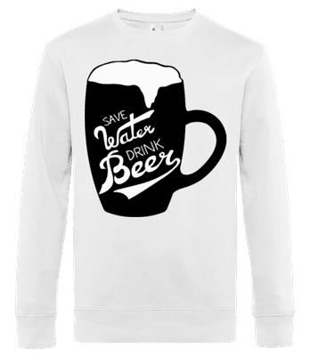 Save Water Drink Beer Jug - Pánská standardní mikina - Bílá - Napřed