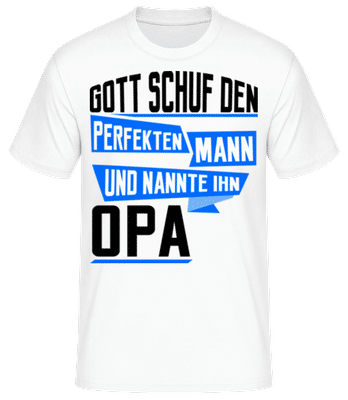 Opa Perfekter Mann - Männer Basic T-Shirt - Weiß - Vorne