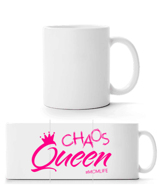 Vorschau: Chaos Queen Momlife - Panoramatasse - Weiß - Vorne