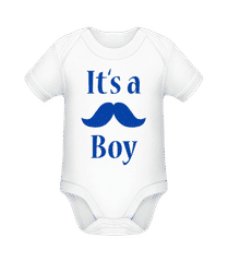 It's A Boy - Moustache · Body manches courtes bio
