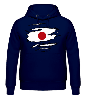 Ripped Flag Japan - Men's Hoodie - Navy - Front