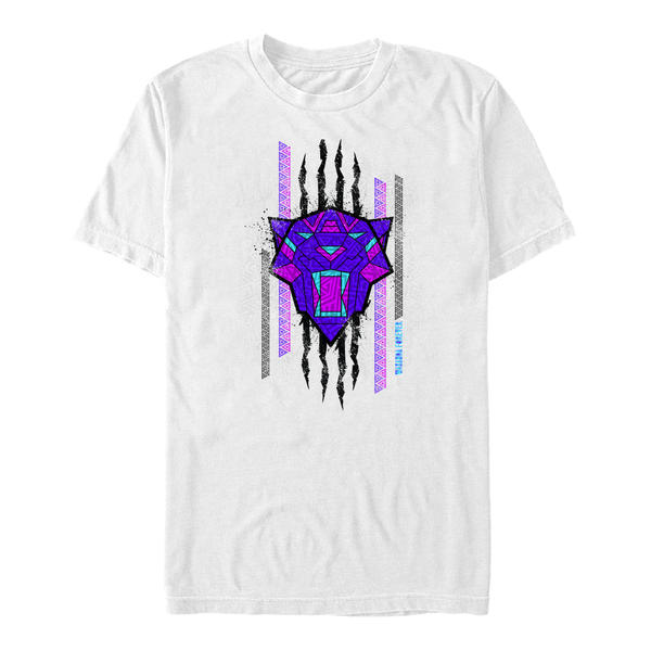 Aperçu: Marvel - Panthère noire Wakanda pour toujours - Logo Panther Scratch - Homme T-shirt - Blanc - Devant