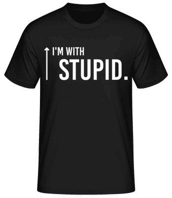 I'm With Stupid - Men's B&C T-Shirt - Black - Front