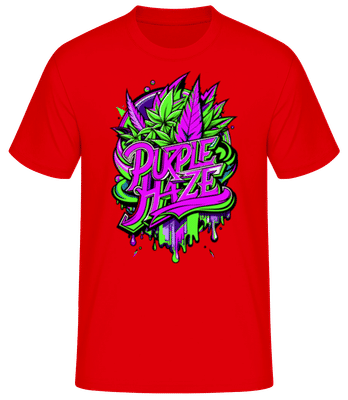 Cannabis Purple Haze Green - Men's Basic T-Shirt - Red - Front