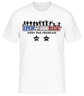 Impossible - N'Est Pas Francais - T-shirt standard Homme - Blanc - Devant