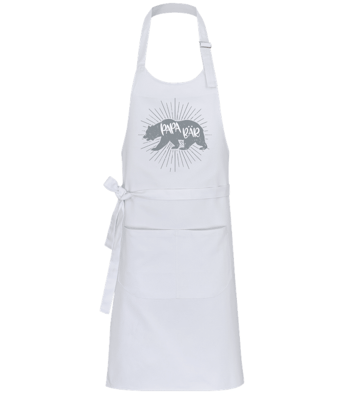 Vorschau: Papa Bär - Profi Kochschürze - Weiß - Vorne