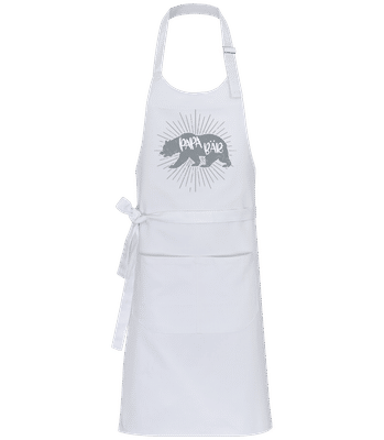 Papa Bär - Profi Kochschürze - Weiß - Vorne