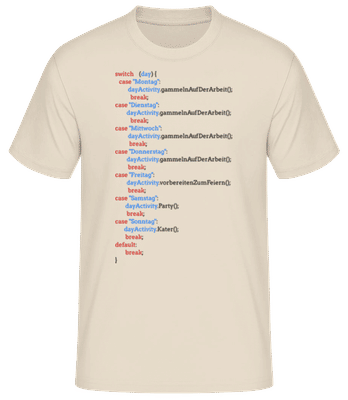 Gammeln Auf Der Arbeit - Männer Basic T-Shirt - Creme - Vorne