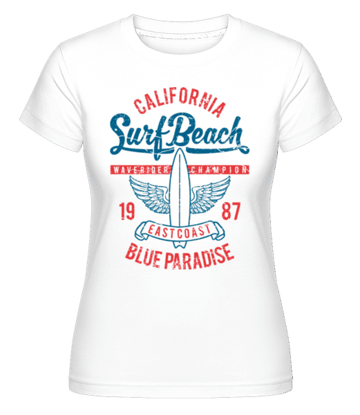 Aperçu: Surf Beach(1) -  T-shirt Shirtinator femme - Blanc - Devant