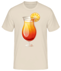 Cocktail Sex On The Beach - Pánske basic tričko - Krémová - Predné