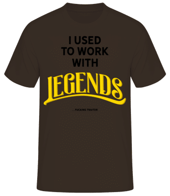 Used To Work With Legends - Men's Basic T-Shirt - Brown - Front