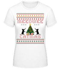 MEEOWEE Catmas - T-shirt standard Femme - Blanc - Devant
