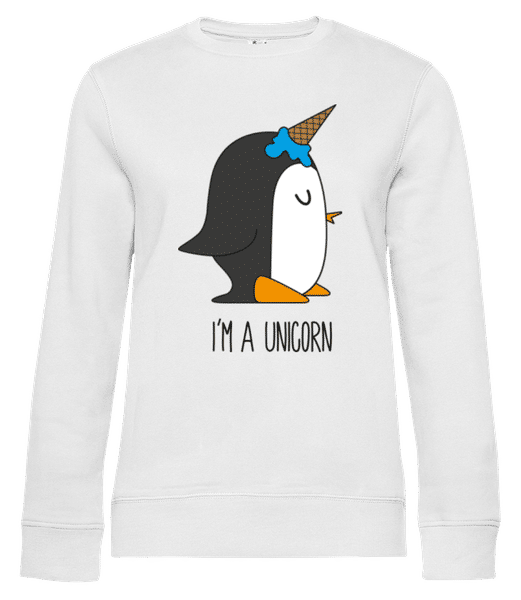 Aperçu: I'm A Unicorn Penguin - Sweat-shirt standard pour femme - Blanc - Devant