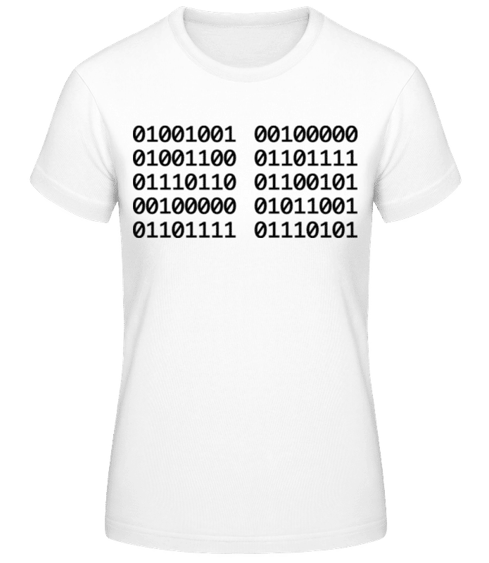 Preview: I Love You Code - Women's Basic T-Shirt - White - Front