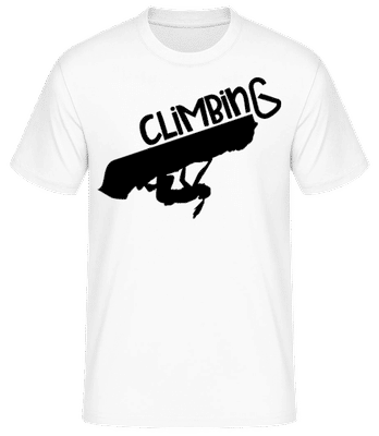 Climbing Black - Men's Basic T-Shirt - White - Front