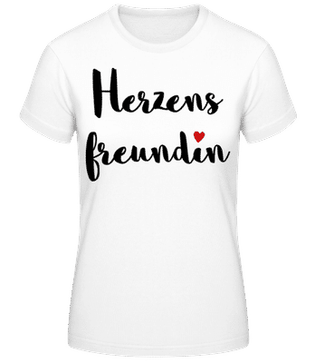 Herzens Freundin - Frauen Basic T-Shirt - Weiß - Vorne
