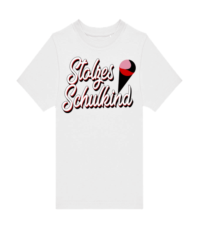 Vorschau: Stolzes Schulkind - Kinder T-Shirt B&C - Weiß - Vorne