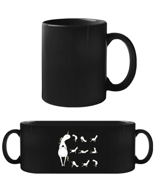 Preview: Sun Salutation Yoga - Black Mug - Black - Front