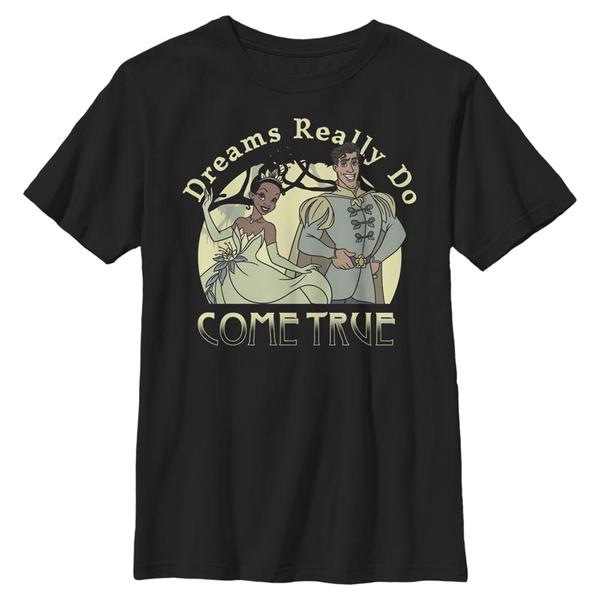 Aperçu: Disney - La princesse et la grenouille - Tiana Dreams Do Come True - Valentine's Day - Enfant T-shirt - Noir - Devant