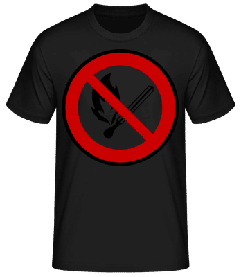 Feu Interdit - T-shirt standard Homme - Noir - Devant