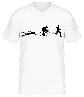 Triathlon - Pánske basic tričko - Biela - Predné
