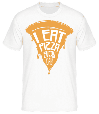 I Eat Pizza Every Day - T-shirt standard Homme - Blanc - Devant