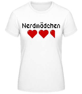 Nerdmädchen - Frauen Basic T-Shirt - Weiß - Vorne