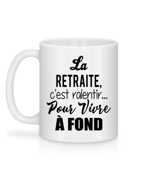 Aperçu: Retraite C'Est Ralentir - Mug en céramique blanc - Blanc - Derrière