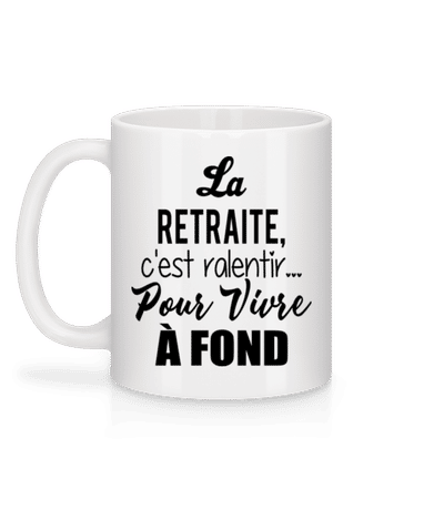 Retraite C'Est Ralentir - Mug en céramique blanc - Blanc - Derrière