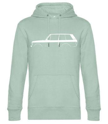 'Range Rover (1970)' Silhouette - Sweat à capuche standard homme - Menthe verte - Devant