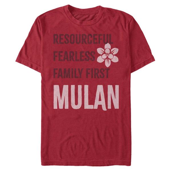 Aperçu: Disney - Princesses Disney - Mulan List - Homme T-shirt - Cerise - Devant