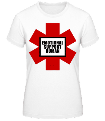 Emotional Support Human - Dámské basic tričko - Bílá - Napřed