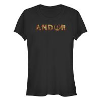 Star Wars - Andor - Logo Andor Glitch - Mujeres Camiseta - Negro - delante